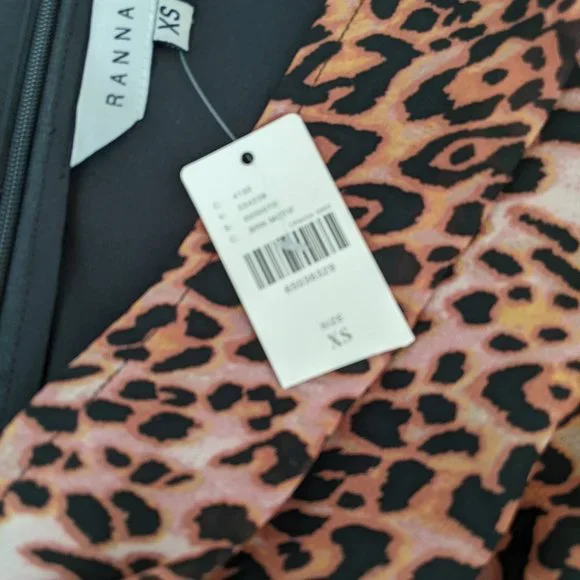 Anthropologie Ranna Gill Cutout Animal Print Midi Dress - Picture 11 of 11